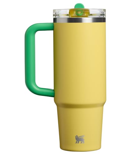 Image of STANLEY Quencher ProTour Flip Straw Tumbler with Leakproof Lid, 30 oz | Built-in Straw and Handle | Cup Holder Compatible for Travel | insulated Stainless Steel Cup | BPA-Free | Team Yellow Green