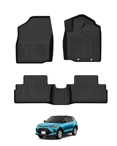 Mixsuper ライズ フロアマット ロッキー 立体カーマット 5人乗り RAIZE ROCKY 3Dフロアマット 防水マット 2019年11月～ ライズ カスタムパーツ TPE素材 車種専用設計 防水性 耐摩擦 耐汚れ 耐候性 難燃性 カー用品