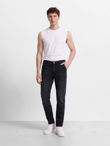Image of THE INDIAN GARAGE CO Men Slim Fit Solid Mid-Rise Jeans