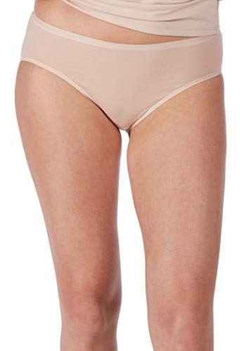 Huber Damen Unterhose Mia Midi Slip 2er Pack, Einfarbig, Gr. 44, Beige (NUDE 0719)