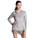 [テスラ] ジップアップシャツ レディース 長袖 スポーツシャツ [UVカット・ドライ] アウトドア 登山 キャンプ 山歩き フィットネス トレーニング ランニング スポーツウェア FKZ72-LGY_XL