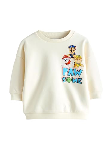 NEXT Garçon Sweat Ras du Cou La Pat' Patrouille Blanc 2 Ans-3 Ans