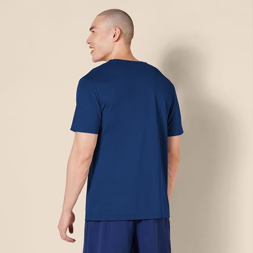 Amazon Essentials Camiseta Técnica, Rendimiento Deportivo (Disponible en Tallas Grandes y Largos Especiales) Hombre, Pack de 2, Azul Marino/Rojo, XL