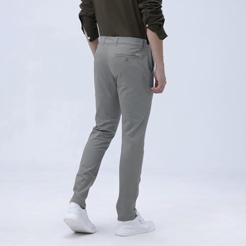 Image of BASICS Premium Cotton Stretch Formal Trousers for Men | Office Pants