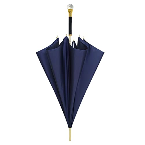 eexbz Umbrellas for Rain Long Handle Umbrella Sun and Rain Sunshade Sunshade Strong Durable Wind Resistant Automatic Straight Handle Umbrella Strong Umbrella for Wind and Rain(Blue)
