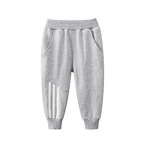 HILEELANG Toddler Boy Sweatpants Kids Sport Jogger Cotton Casual Active Playwear Sweats Pants 2-Pack3