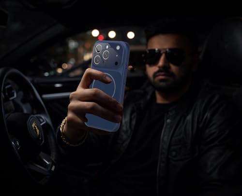 Image of SHINESTAR Premium Luxury Case Compatible with iPhone 13 Pro Max | Protective Back Cover with Camera Lens Safety | Wireless Charging Support | Slim Fit Durable Design | Enhanced Grip Protection Blue