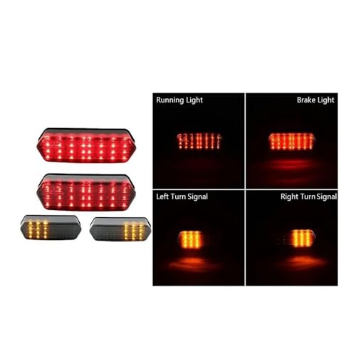 Feu stop moto clignotant intégré et feu arrière LED compatible CBR650F CTX700
