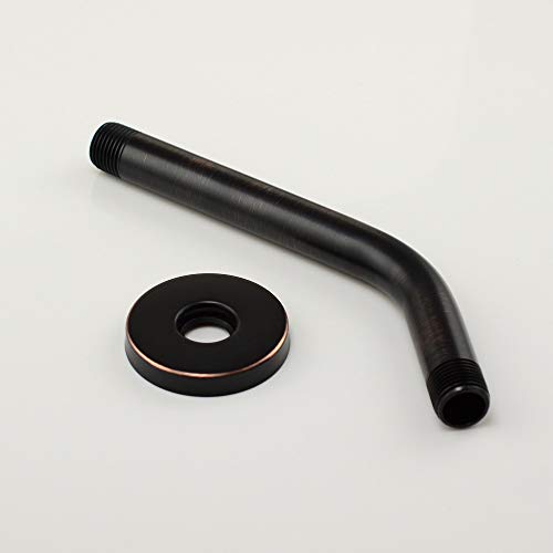 Purelux Shower Arm 8 Inches Universal Replacement Made Of Stainless Steel, Oil Rubbed Bronze Finish Flange Included #TOP5
