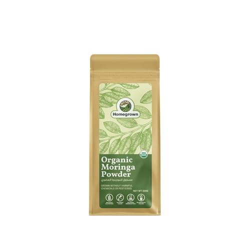 Homegrown Organic Moringa Powder Nutrient-Rich Superfood for Immunity 200 gms