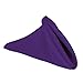 LinenTablecloth - 1 Dozen 17 in. Cloth Dinner Napkins w/ Hemmed Edges - Purple