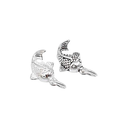 Breloques poisson argent 925 anti-ternissement pour réparer ou créer un bracelet solide