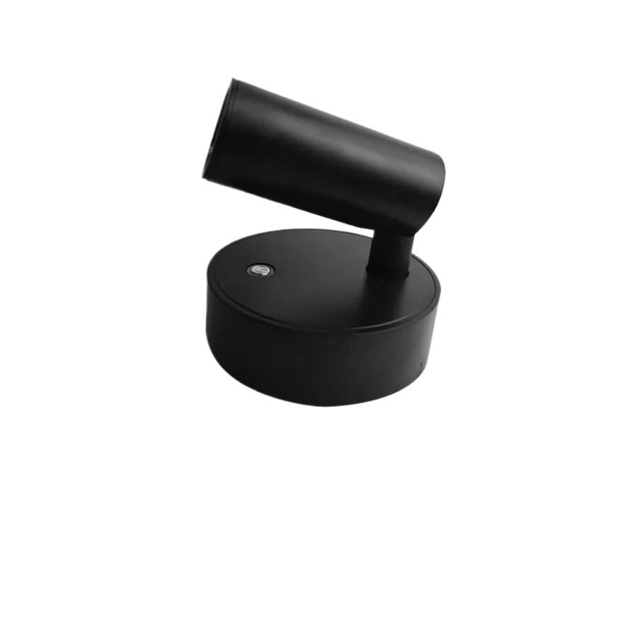 XUEZHEN Lámpara de Lectura de Pared 4 luces LED magnéticas de pared recargables por USB, foco inalámbrico, sin cables, luz lectura for dormitorio y mesita noche(Black)