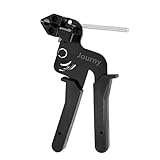 【Pistola manual para sujetacables】Diseñada para sujetar y cortar rápidamente bridas para cables con presión ajustable en la cintura, proporciona un corte al ras, puede cortar bridas para cables de acero inoxidable de hasta 12 mm de ancho y hasta 0,3 mm de grosor. Construcción de acero fundido a presión para mayor durabilidad y longevidad.