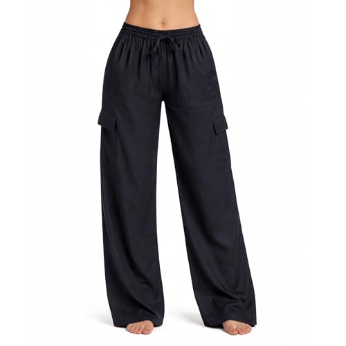 Riviera Sun Rayon Pants for Women RL-25063-NVY-L Navy