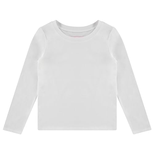 Image of BTween Girls 4 Pack Long Sleeve Graphic T-Shirts Cotton Blend, Fun Vibrant Designs