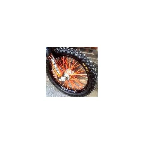 Bykas Made in USA Orange-Spoke, Covers, Wraps, Skins, Coats-Dirt Bike 72 Spokes Cover
