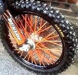 Bykas Made in USA Orange-Spoke, Covers, Wraps, Skins, Coats-Dirt Bike 72 Spokes