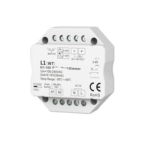 Atenuador push-pull AC100-240V 1CH para eliminar parpadeos en focos 0/1-10V