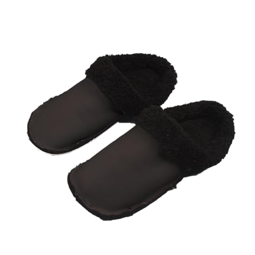 EHOTER Einlegesohlen für Crocs Clogs Ersatzschuhe Warmfutter Clogs Liner Weiß Pelzeinsatz Futter Schuheinlage Schuheinlage für Schuhe Clogs Herausnehmbar (42-43, Schwarz)