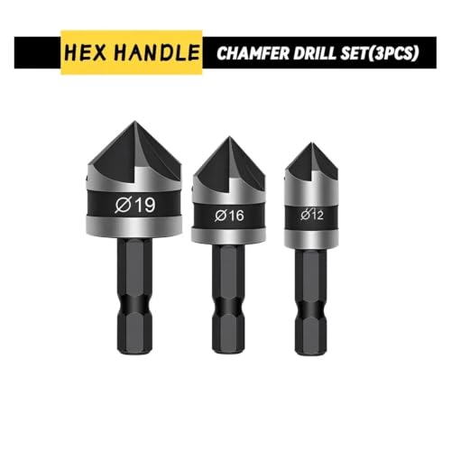 Broca avellanadora para madera plastico y aleacion de aluminio con chaflan de 90 grados 2