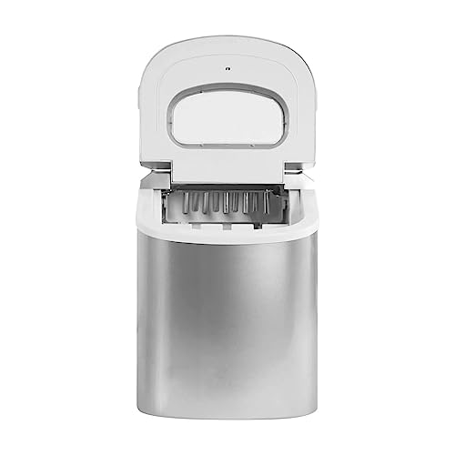 Fabricadora de hielo portátil de 27 lb color plata miniatura 3