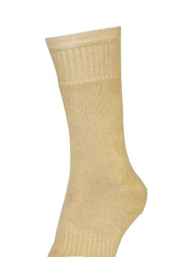 Image of RC. ROYAL CLASS Men's Calf Length Cotton Terry Towel Cushion Solid-Plain Socks (Pack of 3 Pairs)