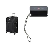 SwissGear Sion Softside Expandable Roller Luggage and Luggage ID Tag