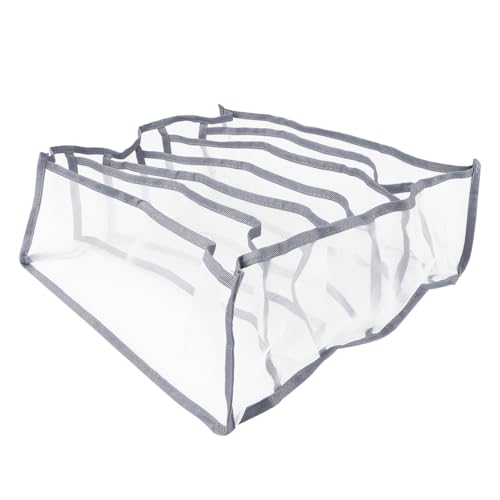 DECORNIJIA 内衣収納ボックス 多機能仕切り収納ケース カバー付き 防湿 軽量ポータブル 下着 ソックス ブラ 整理用 家用旅行対応 ブルー グレー