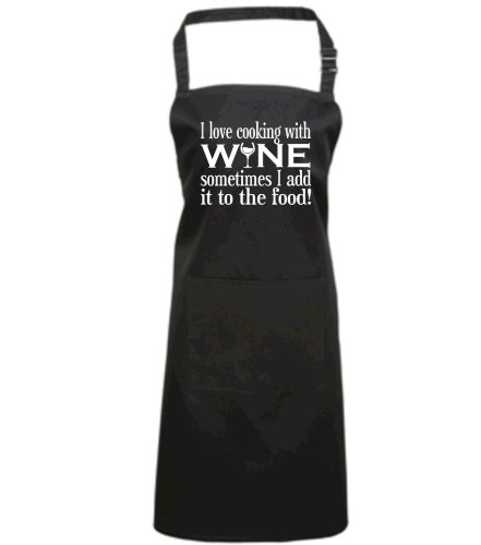 Tablier de cuisine Edward Sinclair I Love Cooking à vin cadeau idéal anniversaire