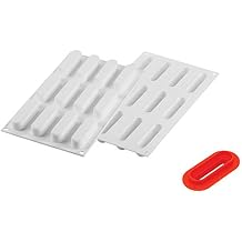 Silikomart Caroline 30 Silicone Mold with 12 Cavities, Each 3.26 Inch x 0.90 Inch x 0.82 Inch High