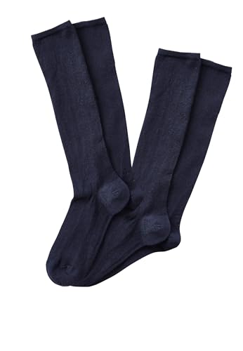 Damart - Damart - Lot De 2 Paires De Mi-bas Thermolactyl Et Laine Homme Marine Taille 42/44