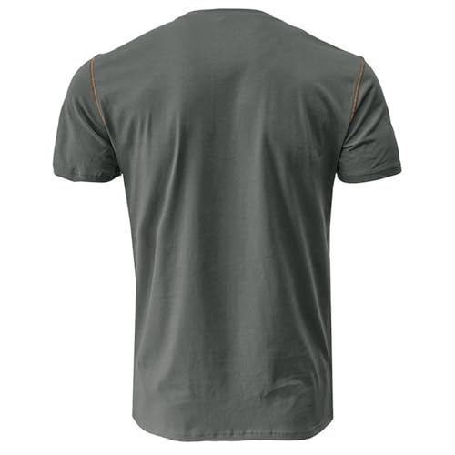 Pull d'été pour homme Henley à manches courtes et boutons