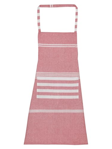 Image of Unisex Cooking Aprons | Waterproof Apron | Striped Design with 2 Front Pockets & Adjustable Neck Strap | Durable, Oil & Stain Resistant | Chef Apron for Cooking