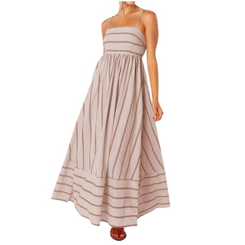 Robe sans manches à rayures coupe fluide pour rester fraîche en été