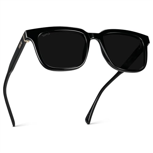 WMP Eyewear - Men's Polarized Sunglasses: Bold Modern Square Design, Acetate Frame, UV Protection