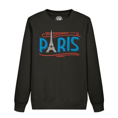 Sweat Paris France enfant vintage style look rétro chaud pour école et loisirs
