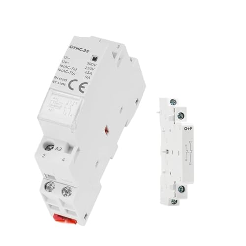 Contacteur Domestique 2P 25A 2NF Tension AC 220V Commande Modulaire Rail DIN