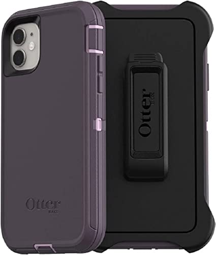 OtterBox iPhone 11 Defender Series Case - Purple Nebula (Winsome Orchid/Night Purple) Rugged & Durable with Port Protection Includes Holster Clip Kickstand
