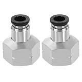 QUARKZMAN 2 Stück Push To Connect Fittings 5/16" Rohr Außendurchmesser x 1/2" NPT Innengewinde Gerade Pneumatische Verbindung Für Hydraulik Und Pneumatik Systeme