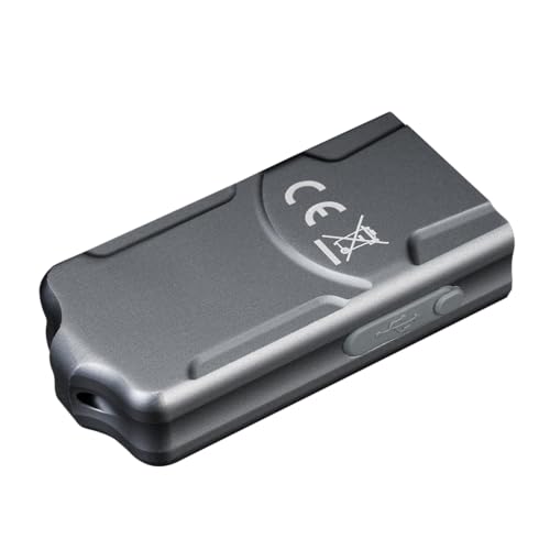 Fenix E03R v2.0 Keychain Flashlight, Grey, 500 Lumen Bright USB-C Rechargeable EDC with Red LED and Organizer (Grey) - Thumbnail 4