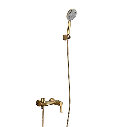 Robinet baignoire mural laiton brossé mitigeur eau chaude froide de douche