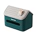 TissueTissue Aufbewahrungsbox Aufbewahrungsbox Baumwollspender Abnehmbare Anti-Kratzer Hausform Praktisch Niedlich Cartoon Tissue Cover Box Schlafsaal Supplies Grün A