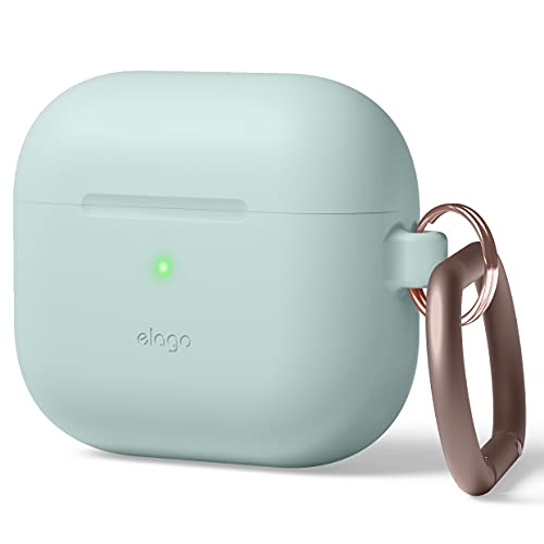 elago Silicone Case with Carabiner Compatible with AirPods 3, Premium Silicone, Wireless Charging Available