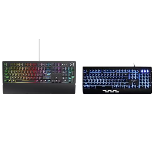 Image of Redgear Shadow Blade Mechanical Keyboard with Drive Customization, Spectrum LED Lights, Media Contro