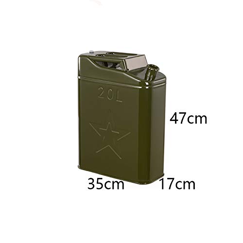 XuQinQin Portable fuel tank, 10L, 20L, 25L, 30L thick explosion-proof car spare fuel tank iron petrol can, suitable for motorcycle moped gasoline container (Color : 20L)