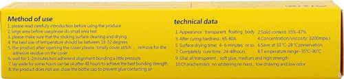 Image of Pack of 3 E8000 Multi-Purpose Transparent Adhesive Glue for Jewelry, Resin Crafts, Glass Touch Screen Repair (Yellow) -50 ML