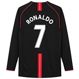 Black Long Sleeve - Men’s Soccer Jersey - Fan Version Shirt for Game Day, Training, or Casual Wear - 2007/08 - S