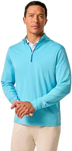 johnnie-O Hybrid Hoodie | Men's Performance 1/4 Zip Hoodie | Moisture-Wicking | Golf & Outdoor image 3