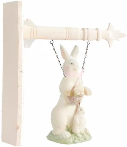 15 Inch White Resin Glittered Bunny Arrow Replacement image 3